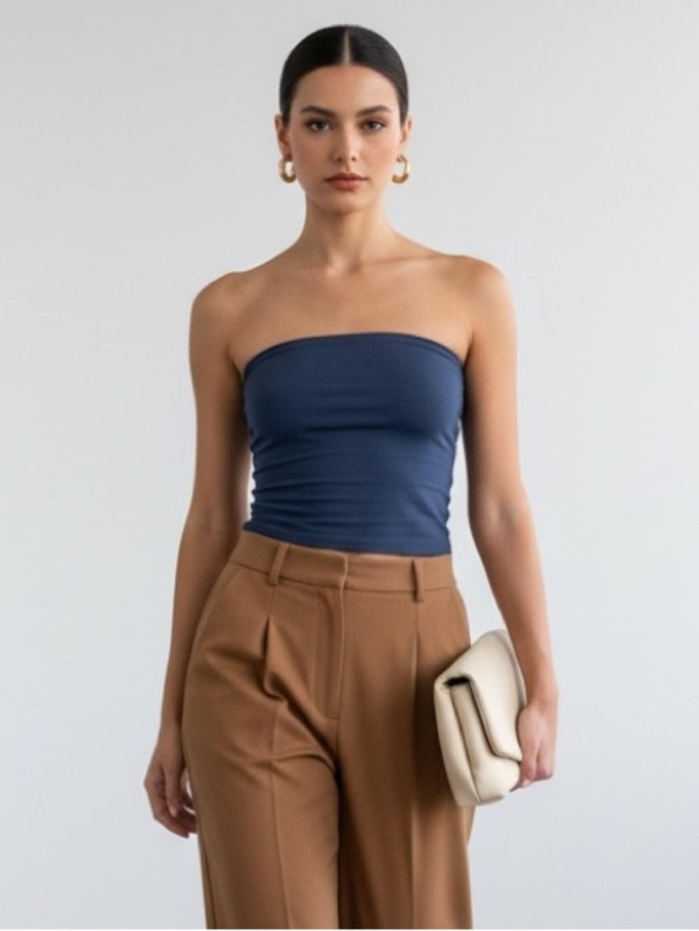 Strapless Navy Tube Top - Women